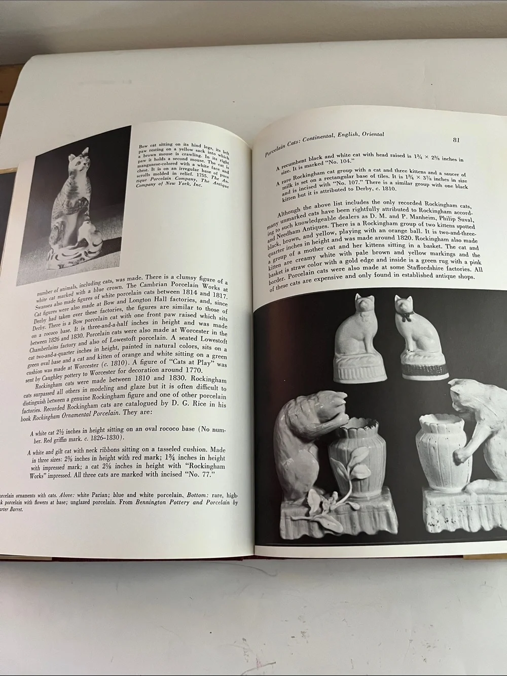 Vintage Antique Cats for Collectors Book & Cat Confessions (humor), cat figurine